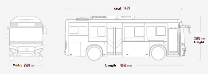 8 Meter Pure Electric Bus Model TEG6803BEV With Maximum Capacity Of 70 Person 2
