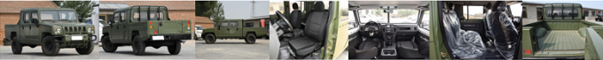 4×4 Diesel Pickup Electric Trucks Double Cabin 92.5HP For Military Use 0