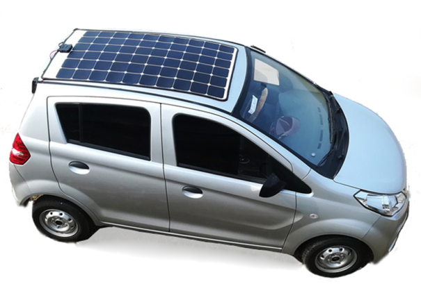Power Electric Hatchback Solar Car 3380mm Pannel 160mm 2
