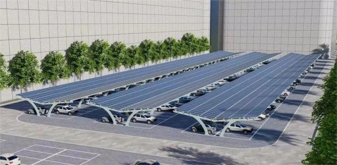 Electric Vehicle Solar Panel Parking Lot With Charging Pile 2 In 1 Charing Solution 2